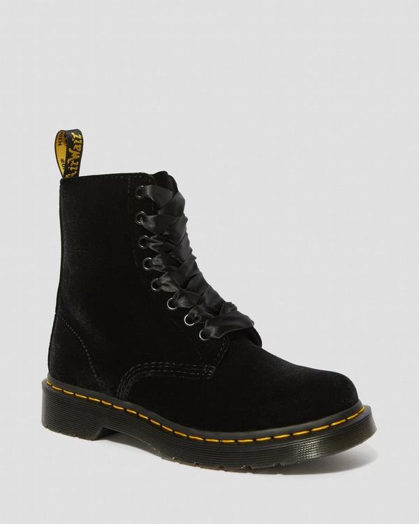 Dr Martens Dámské Kotníkové Boty 1460 Pascal Velvet Černé, CZ-498613